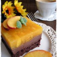 Kakaowo czekoladowa brzoskwinka - ciasto z brzoskwiniami