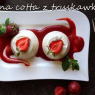 Panna cotta z melisą i truskawkami