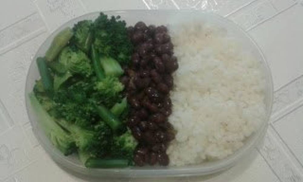 LunchBox: Ryż jaśminowy + adzuki + brokuł z fasolką
