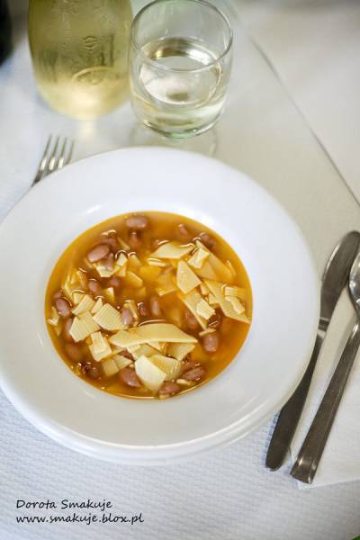Włoska zupa fasolowa z makaronem - Maltagliati con fagioli