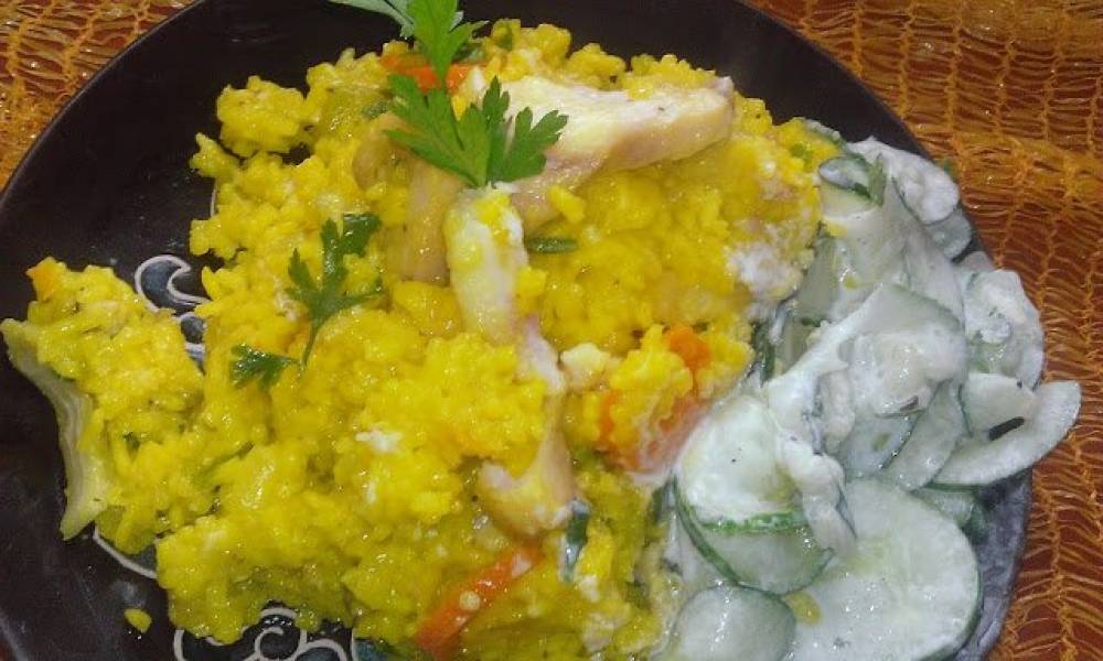 Risotto z okoniem nilowym --