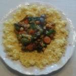 Cieciorka z warzywami po marokańsku + kasza jaglana