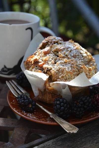 Cukiniowy muffin; na słodkie śniadanie.