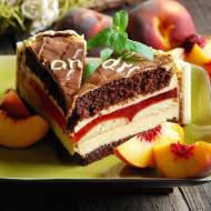 Tort czekoladowo- brzoskwiniowy