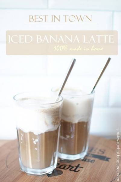 Iced banana latte