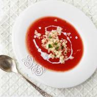 Zupa pomidorowa ze świeżych pomidorów z kaszą jaglaną (bez nabiału)
