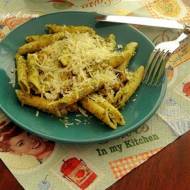 Penne w sosie koperkowym z cieciorką / Penne in dill sauce with chickpeas