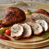 Ćwiartki kurczaka faszerowane mięsem mielonym i papryką