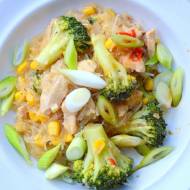 Stir-fry z kurczakiem i brokułami