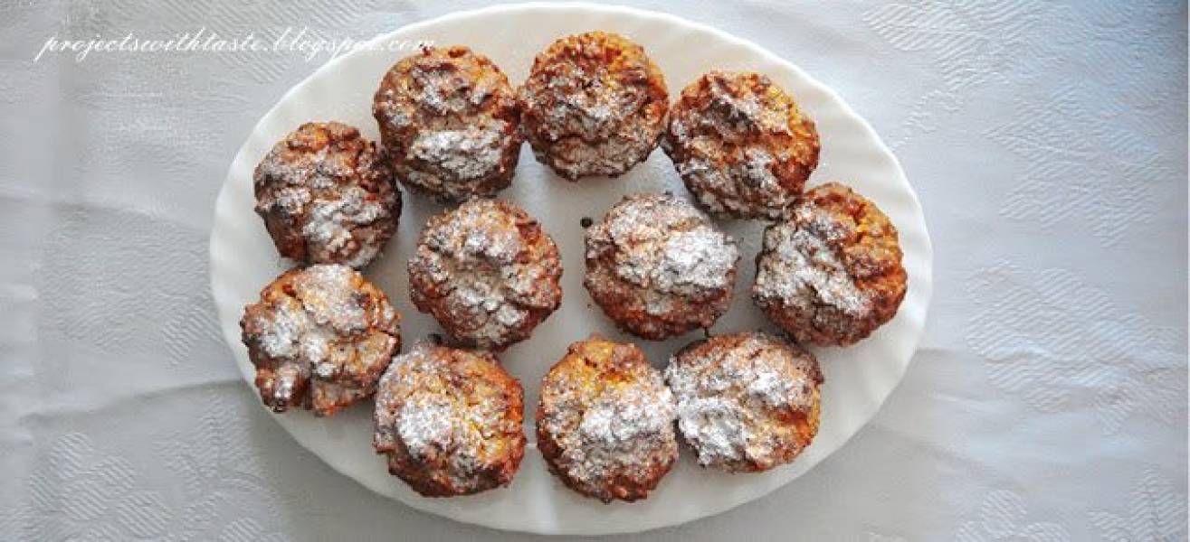 Muffinki dyniowo - marchewkowe z orzechami / Muffins with pumpkin, carrot and walnuts