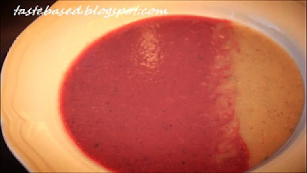 Słodka śliwkowo-gruszkowa zupa krem // Sweet plum and pear soup