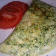 omlet z zielonym