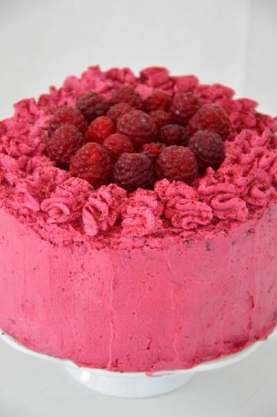 Raspberry hibiscus cake