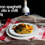 Makaron spaghetti aglio, olio e chilli z dynią