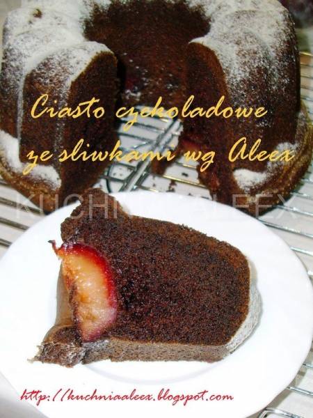 Ciasto czekoladowe ze śliwkami wg Aleex