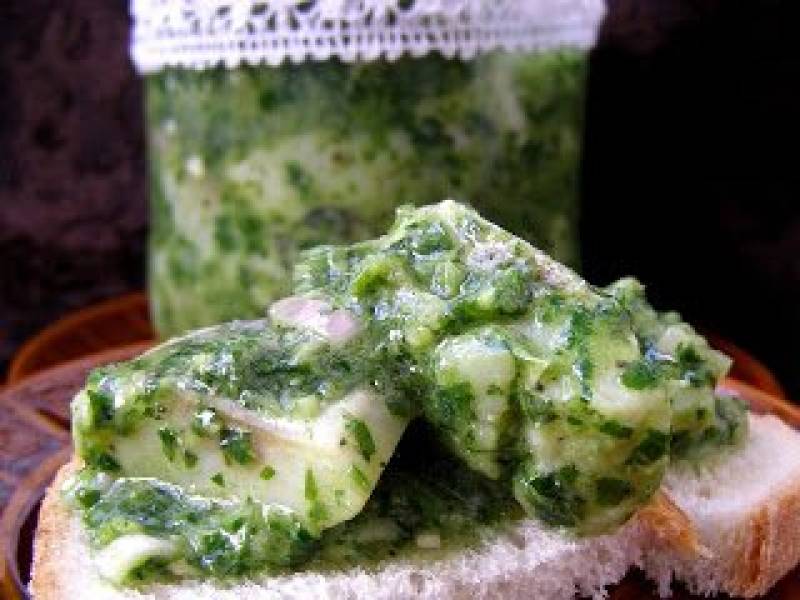 pyszne matiasy w pesto pietruszkowo-czosnkowym z musztardą i...