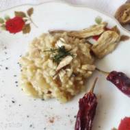 Risotto z suszonymi grzybami i kurczakiem