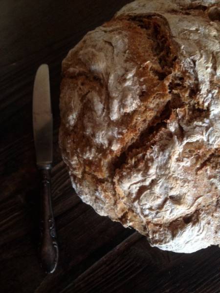 Prosty chleb pszenno -żytni bez wyrabiania.