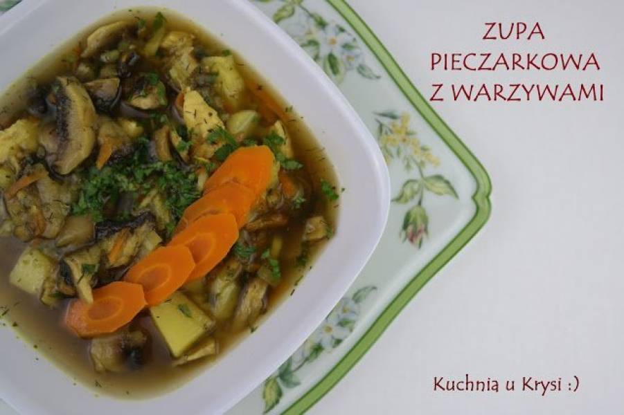 Zupa pieczarkowa z warzywami i ziemniakami