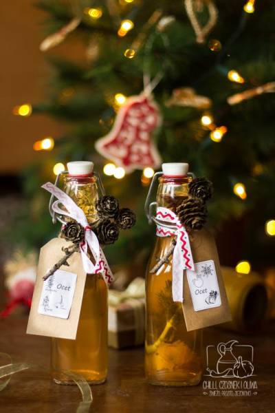Jadalne prezenty: domowy ocet aromatyzowany (+ oczywiście gotowe etykietki)
