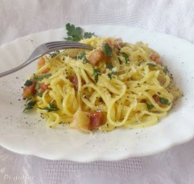 Spaghetti carbonara (wg oryginału)