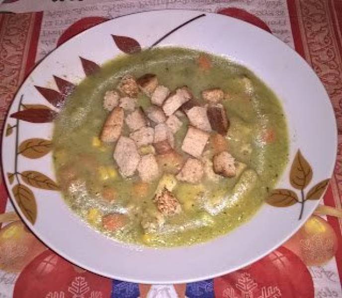 Sycąca zupa krem z kurczakiem