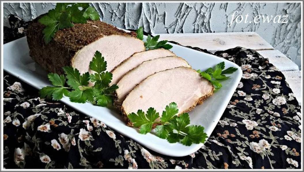 Schab pieczony ( marynowany obracany )