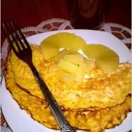 Zdrowy marchewkowy omlet (bez glutenu, bez cukru) z płatkami jęczmiennymi