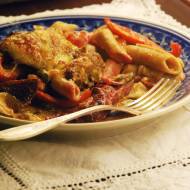 Zapiekanka makaronowa z kurczakiem i warzywami / Rye pasta casserole with chicken and vegetables