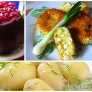 Tani szybki obiad: kotlety jajeczne z ziemniakami i buraczkami na ciepło