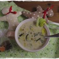 zupa z zielonych warzyw, z mascarpone