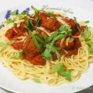 Spaghetti z klopsikami wołowymi