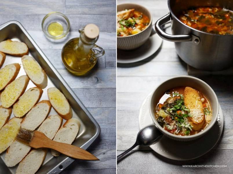 Ribollita – toskańska zupa chlebowa z pomidorami i fasolą