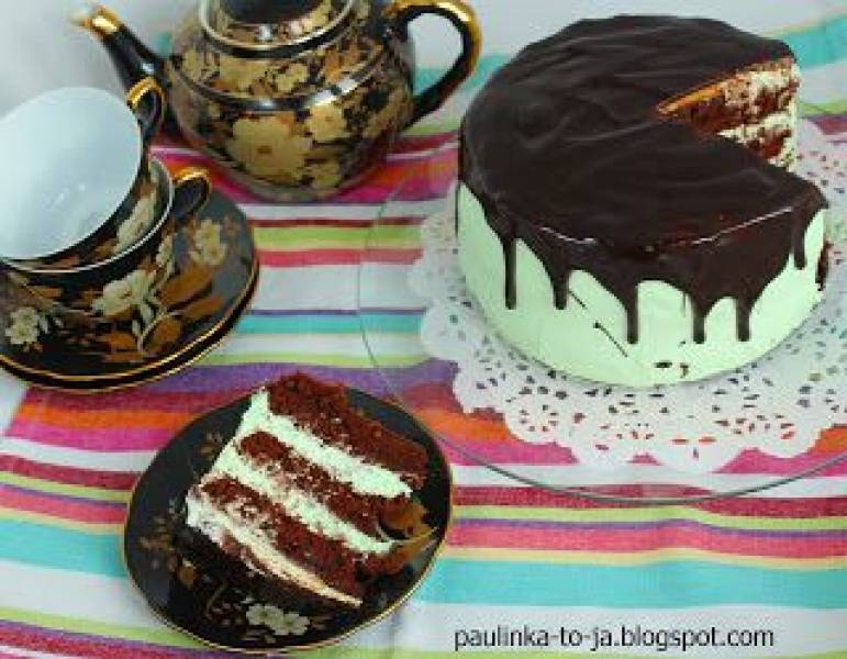 Tort czekoladowo - miętowy
