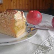 ciasto biszkoptowe z jabłkami i kremem kokosowym