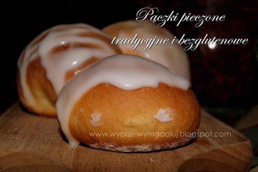 PIECZONE PĄCZKI  - mniej kalorii na tłusty czwartek. Wersja tradycyjna i bezglutenowa. Przepis nr II - z drożdży świeżych