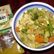 potrawka curry z rosołowego kurczaka z warzywami...