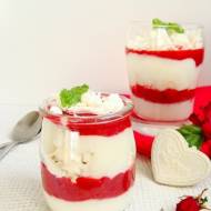 Lekki deser jogurtowo-owocowy z bezami