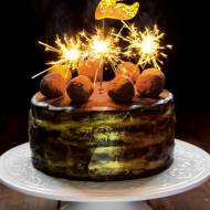 Tort czekoladowy z truflami i kremem cytrynowym na 2. urodziny bloga
