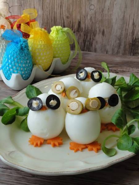 Sowy - jajka faszerowane pieczoną cebulą