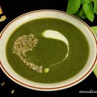 Szpinakowa zupa krem z zielonym groszkiem