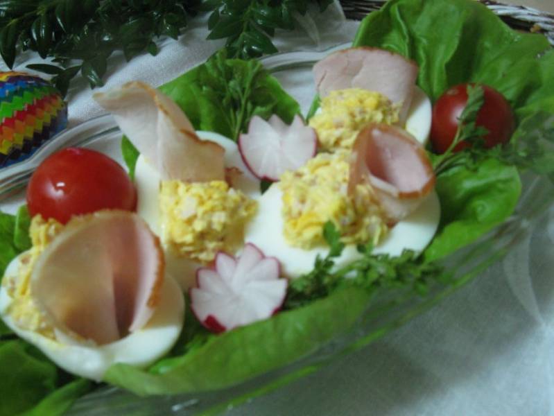 Jajka faszerowane szynką babci Basi