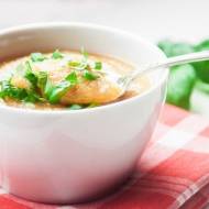 Zupa krem z pieczonego selera i marchewki z bazylią
