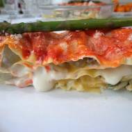 Lasagne z karczochami i szparagami (Lasagne con carciofi e asparagi)