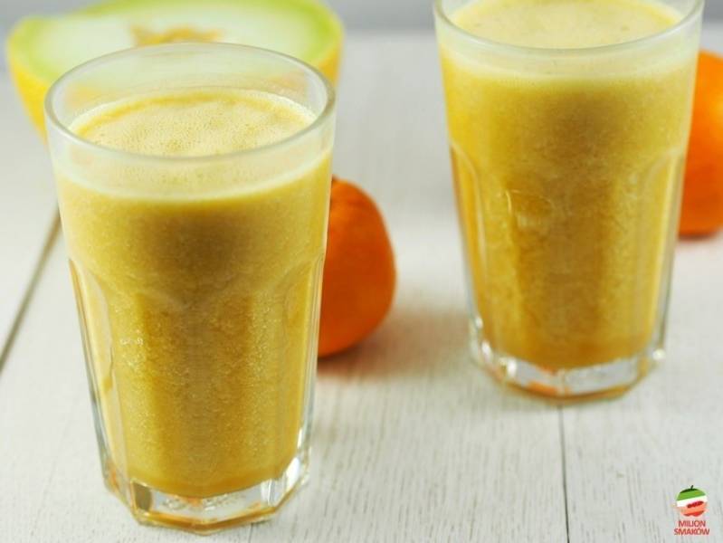 Smoothie pomarańczowo-miodowo-melonowe