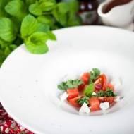 Krem pomidorowo-arbuzowy z grecką fetą
