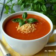 Zupa-krem czerwona z soczewicą: marchewka, batat, papryka