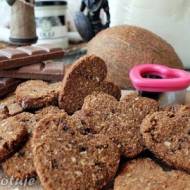 Bezglutenowe ciasteczka czekoladowo-kokosowe (z mąki kokosowej)