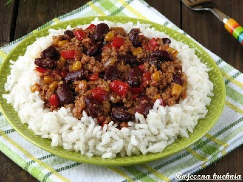 Chili con carne z ryżem