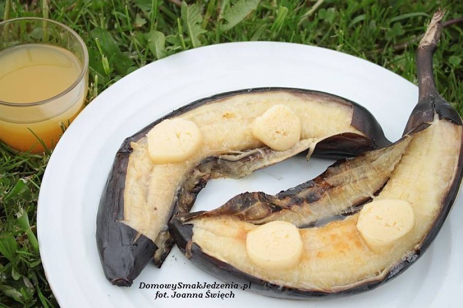 grillowane banany z miodowym masłem